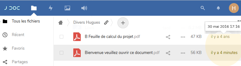 detes de fichiers
