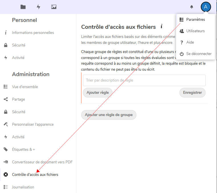 file access control fichier