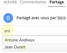 partage lettres